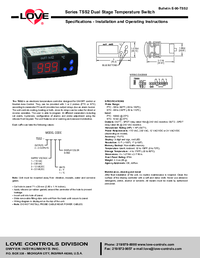 Thumbnail of document Manual - TSS2 Dual Stage Temperature Switch